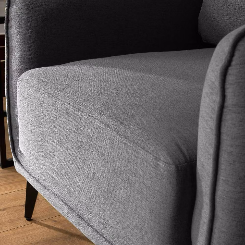 Bravich LTD Brixton Modern Fabric Armchair with Armrests and Solid Wood Frame in Grey or Green – 2