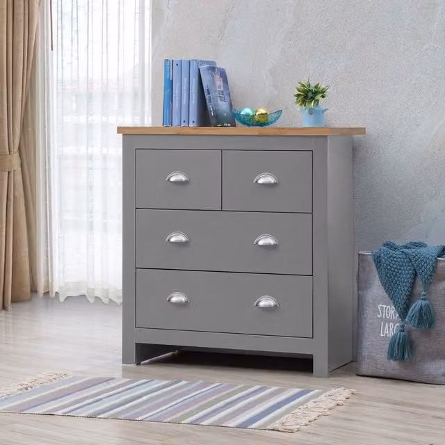 Timber Art Design Lisbon Bedroom Chest of Drawers in Light Grey Oak – 1
