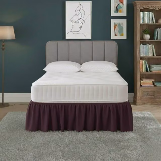 Snug City King Size Polycotton Divan Bed Base Valance Sheet in Purple – 1