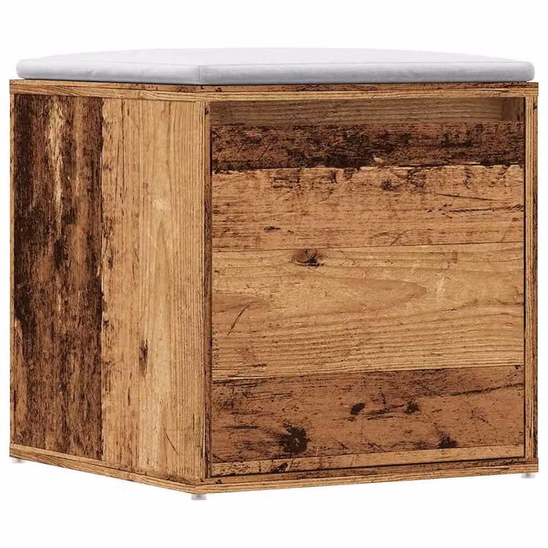 Berkfield Home Stylish Box Drawer in Brown Old Wood, W/D/H: 40.5 x 40 x 40 cm