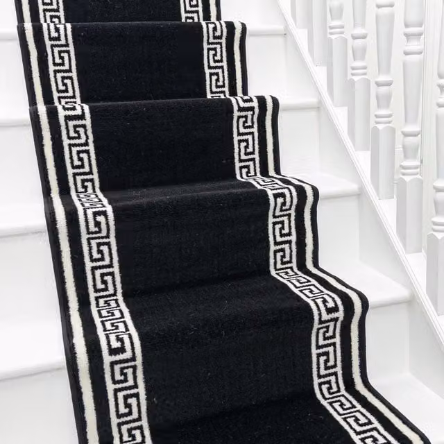 runrug Soft and Durable Stair Runner in Black, W: 80 cm, L: 510 cm – 6