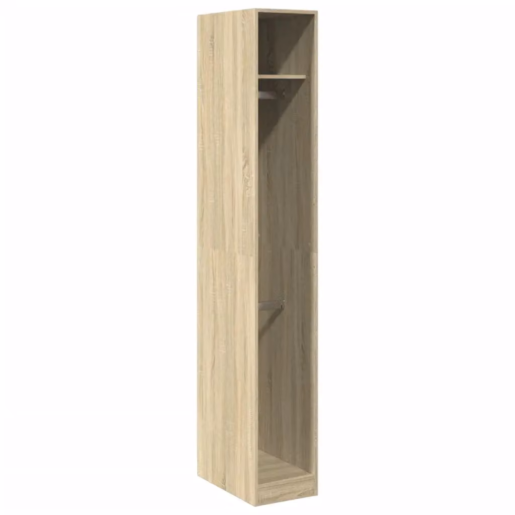 Berkfield Home Sonoma Oak Wardrobe in Brown, W/D/H: 30 x 50 x 200 cm – 2