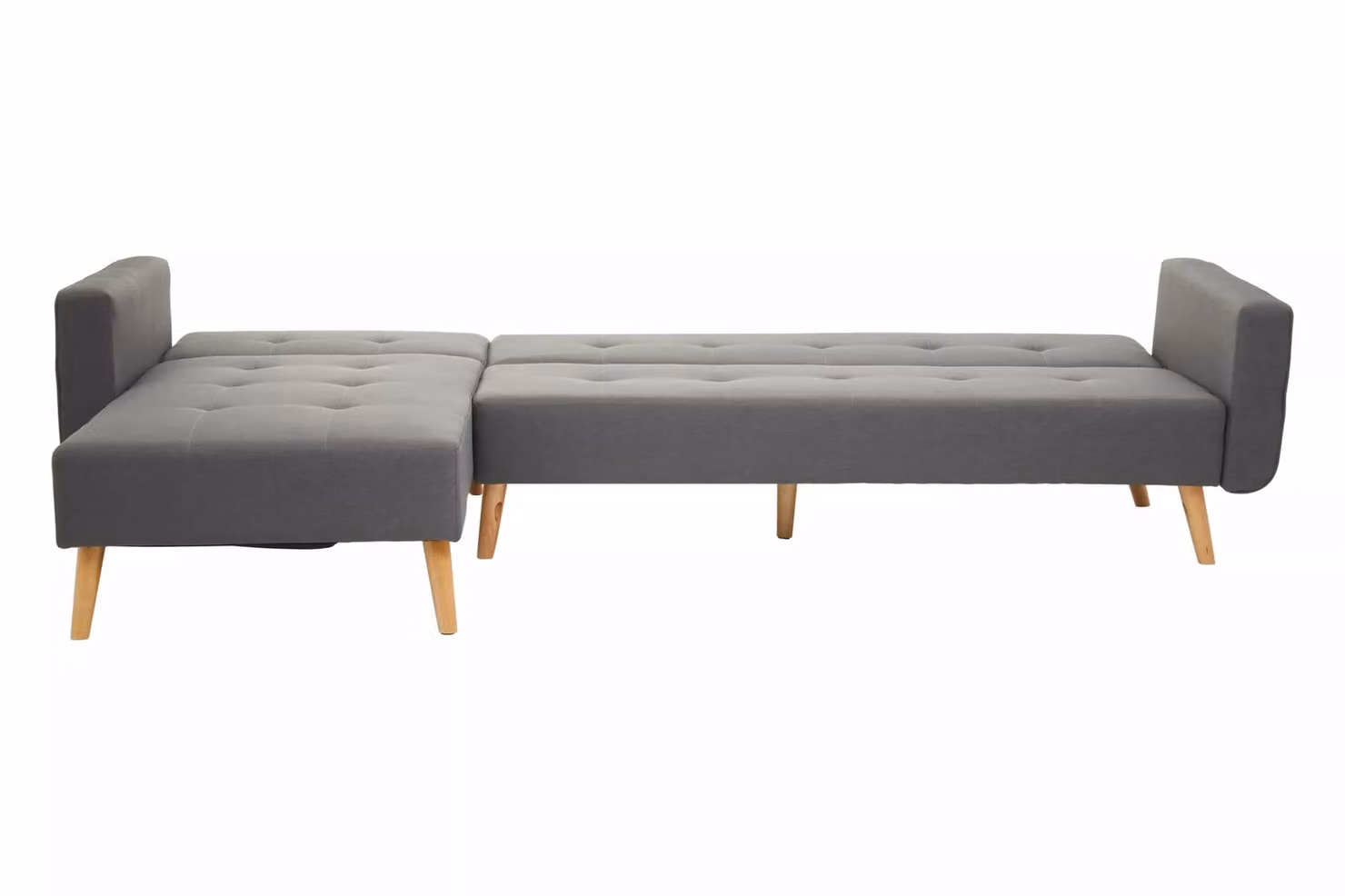 Orsina Hagen Grey Linen L-Shape Corner Sofa Bed with Pull Out Frame – 3