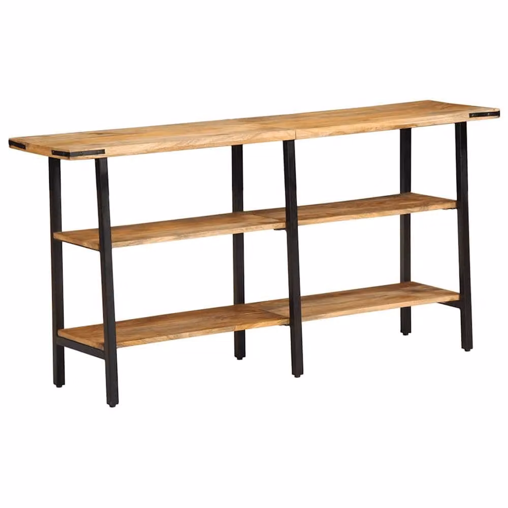 Berkfield Home Beautiful Console Table in Brown Solid Mango Wood, W/D/H: 140 x 35 x 70 cm – 2