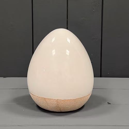 Gift Company White Ceramic Easter Egg Tabletop Decoration, Height: 13.5 cm