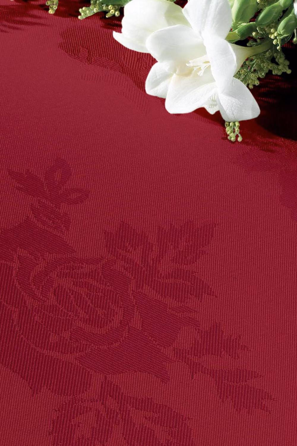 Vision Linens Burgundy Rose Design Stain Repellent Polyester Napkin, W/D/H: 56 x 56 x 56 cm – 2