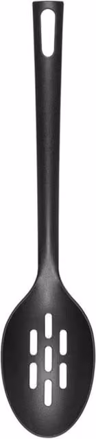 Chef Aid Black Nylon Slotted Cooking Spoon and Skimmer