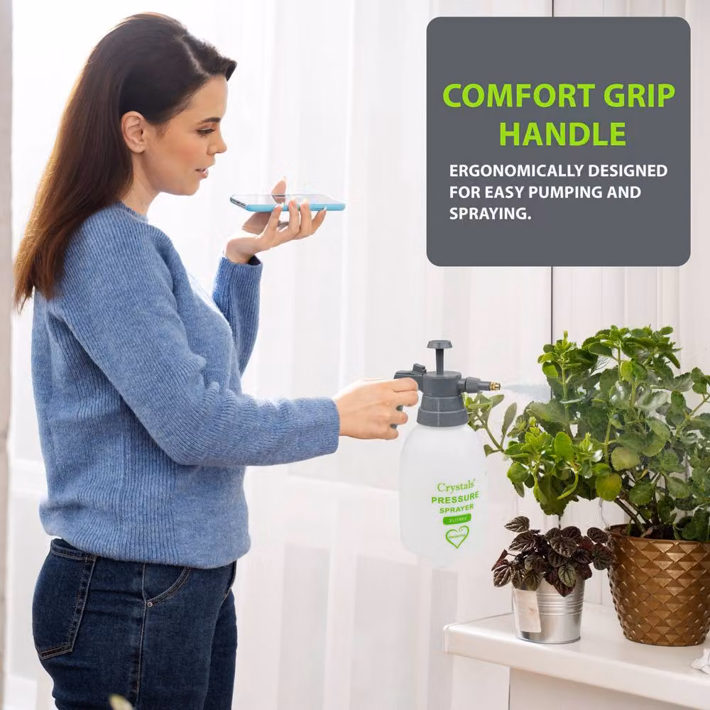 Crystals 3L Manual Pressure Sprayer for Garden Chemicals and Weeds, White – 4