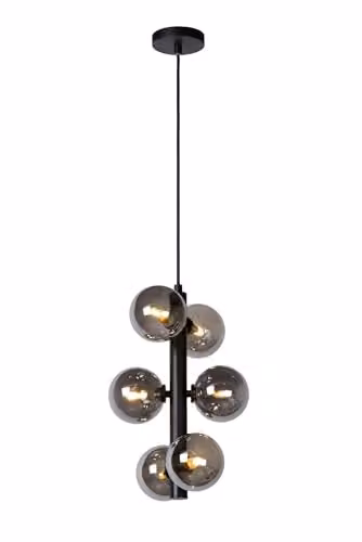 Lucide Tycho Retro Pendant Light, Black, Diameter: 25.5 cm