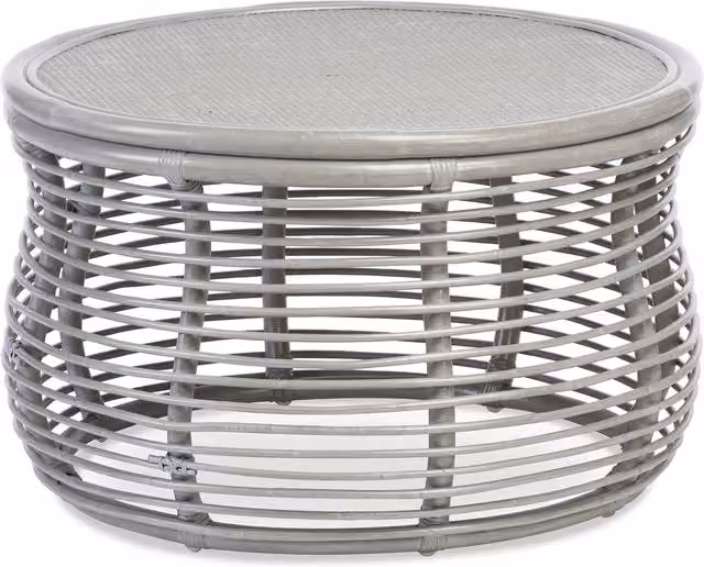 Desser Royal Round Rattan Coffee Table in Grey