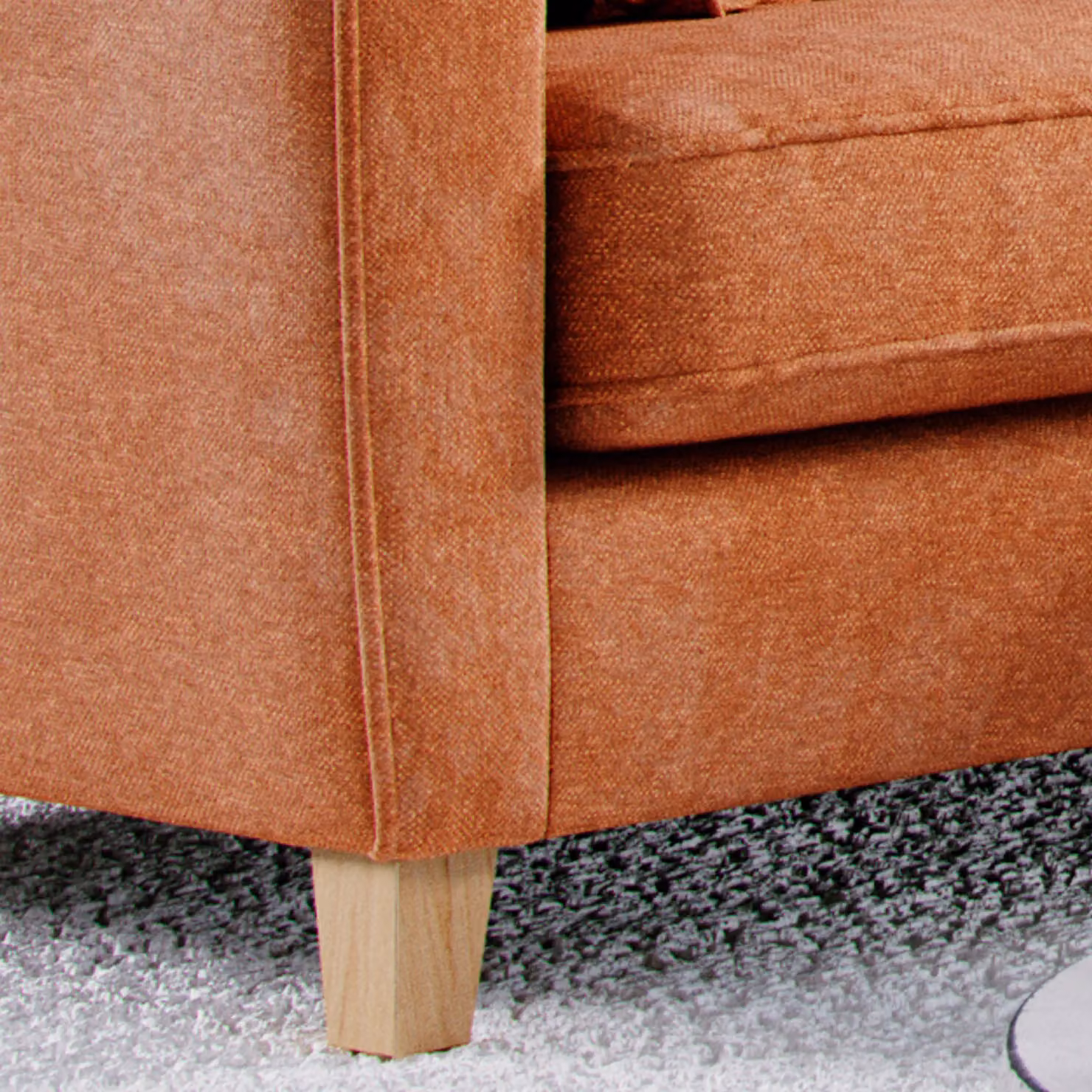 The Great Sofa Company Jackson Chenille Fabric Armchair in Orange – 3