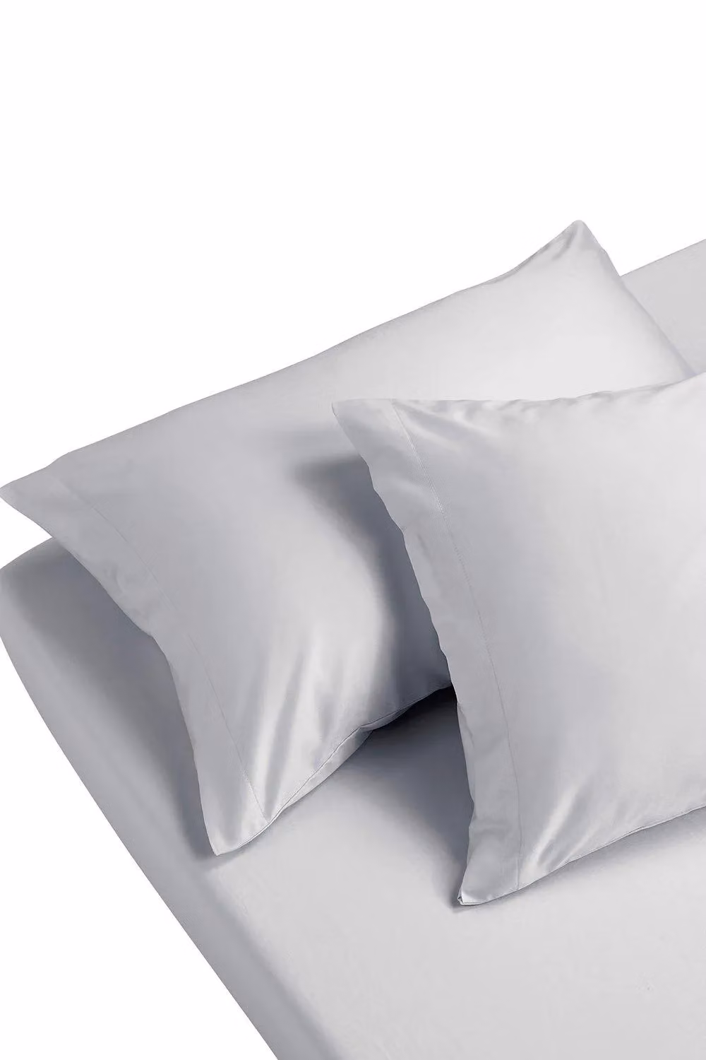 Christy 400TC Luxury Cotton Mako Satin Plain Dye Fitted Sheet in Grey, 200 x 200 cm – 2