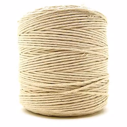 SolaDirect Premium Sandy Beige Macrame Cord, 300 m of 2 mm Thick Natural Cotton Thread Yarn for DIY Crafts and Home Decorations