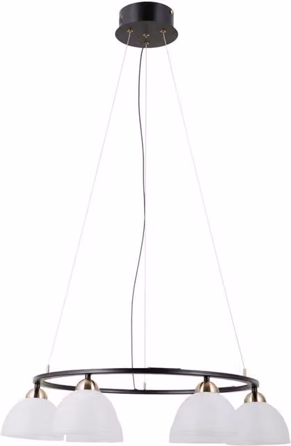 Netlighting Montiela Multi Arm Pendant Light in Matt Black and Gold with 6x LED Warm White 3000K