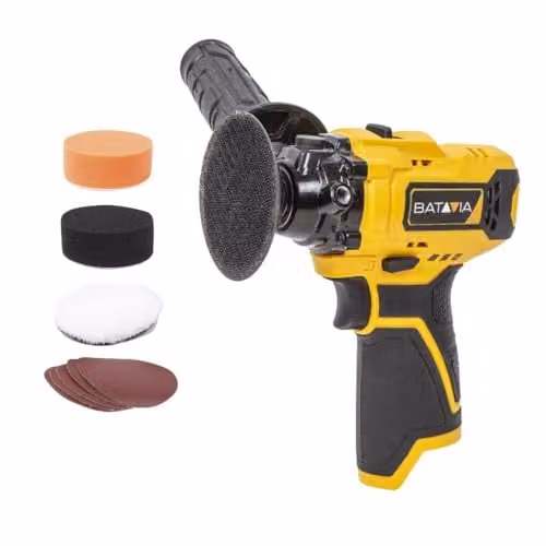 Batavia Fixxpack 12V Cordless Orbital Sander and Polisher, 75mm, Yellow