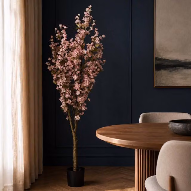 Botanik Leaf Premium Artificial Pink Cherry Tree, Height: 180 cm