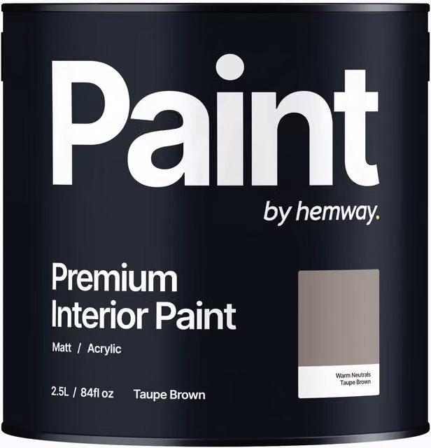 Hemway Matt Acrylic Dispersion Interior Paint in Brown, 2.5L