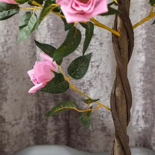 Outsunny Set of 2 Purple Artificial Rose Trees, 90 cm Height – 7