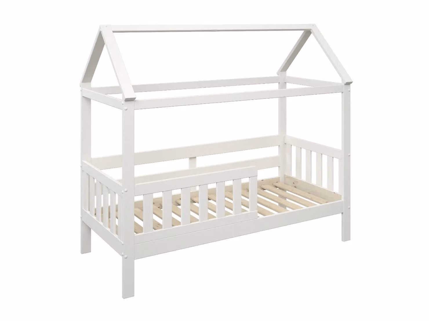 Noomi Essie Shorty House Bed in White, Junior Size, Solid Pine Wood – 2