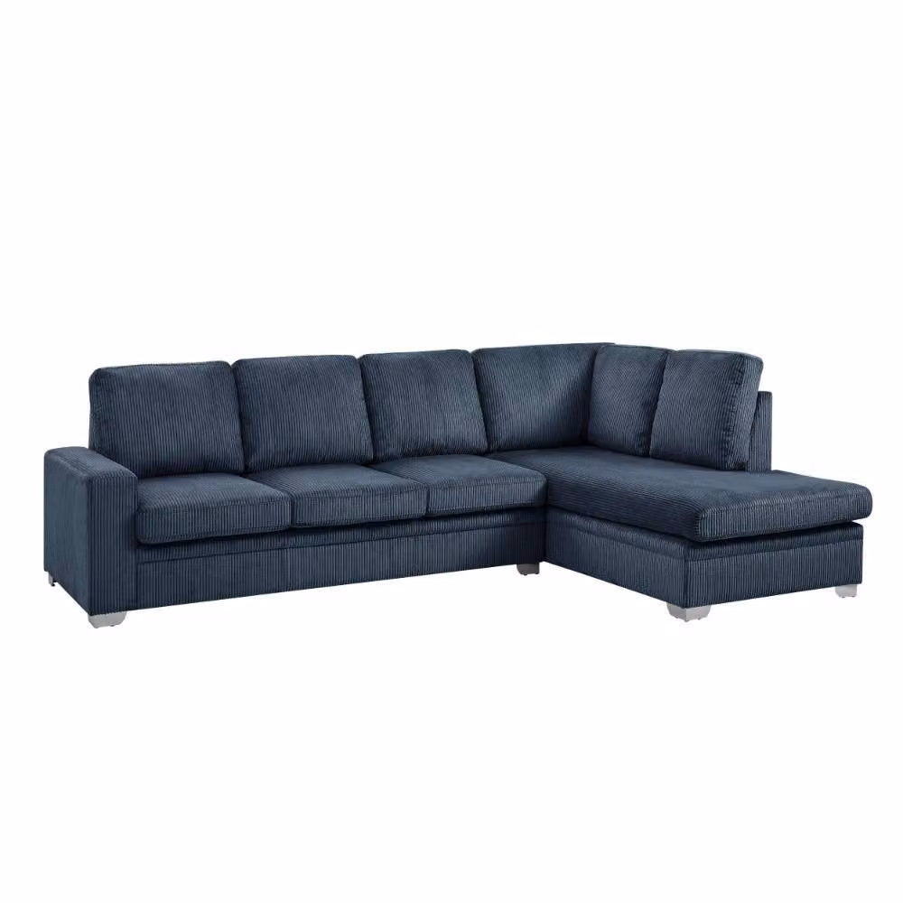 Home Detail Alcott Right Hand Facing Corner Sofa in Blue with Matching Ottoman – 2