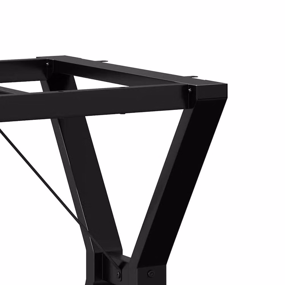 Berkfield Home Y-Frame Dining Table Legs in Black Steel, W/D/H: 60 x 50 x 73 cm – 7