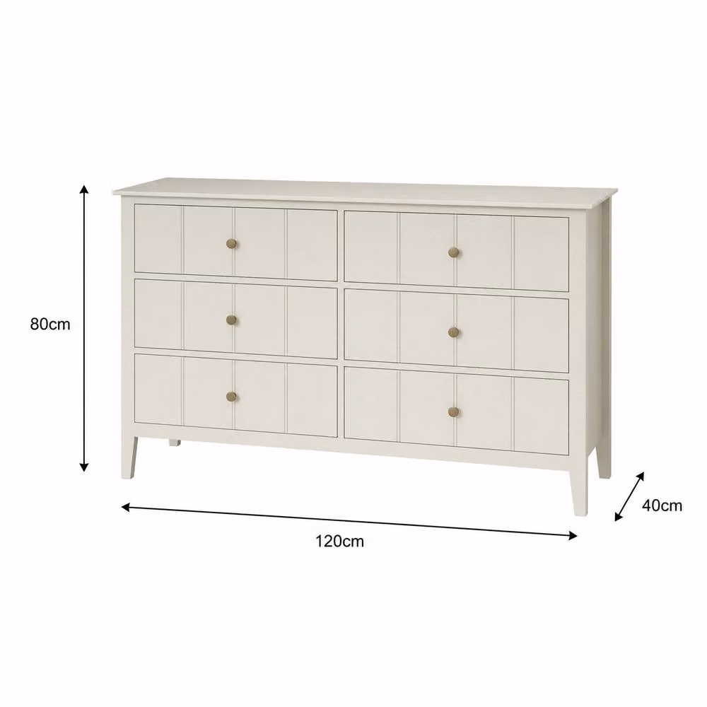 Melody Maison Padstowe Ivory 6 Drawer Chest Of Drawers – 2