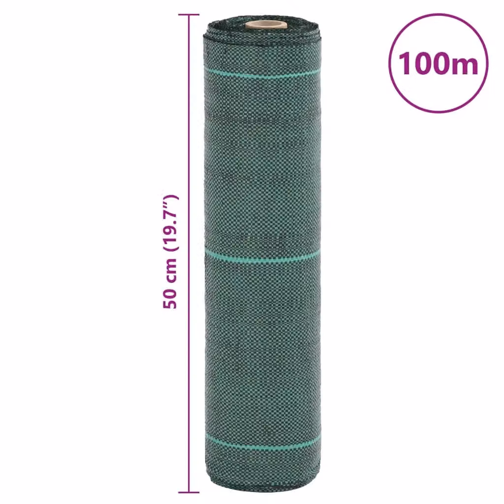 Berkfield Home Green Plastic Weed Membrane for Planters, W: 0.5 m, L: 100 m – 4