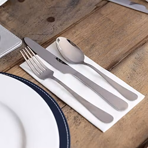 Mikasa 16-Piece Brushed Silver Stainless Steel Cutlery Set for 4 Adults – 2