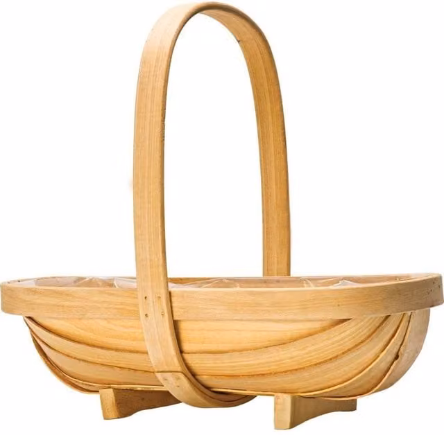 KDMD Loving Embrace Trug Basket with Handles, Brown, Length: 35 cm