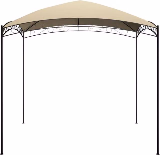 Berkfield Home Beige Steel Gazebo W: 300 cm, D: 300 cm, H: 265 cm