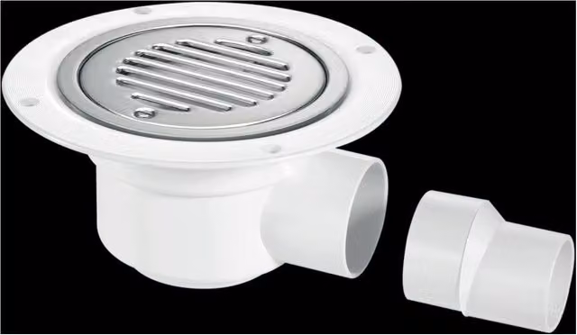 McAlpine TSG50SS-SL-SC 50mm Water Seal Trapped Gully with Clamp Ring and Cover in White