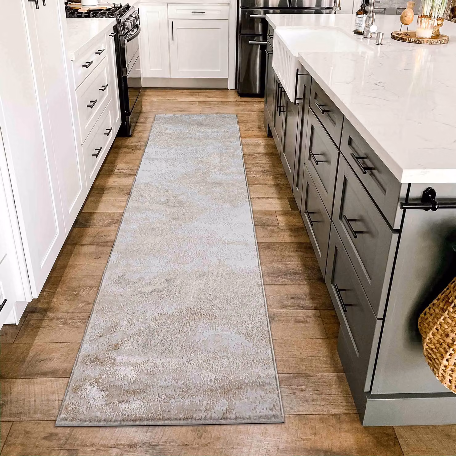 Desire Rugs Onyx Modern Abstract Area Rug in Beige, W: 200 cm, D: 290 cm – 3
