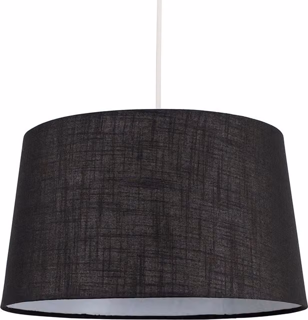 ValueLights Modern Black Faux Linen Cone Ceiling Pendant Light Shade