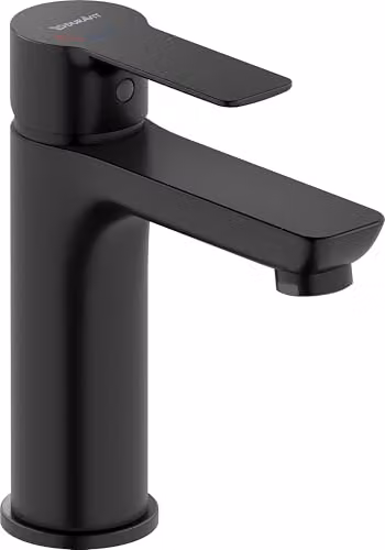 Duravit D-Code Medium Single Lever Basin Mixer Tap in Matt Black – 1