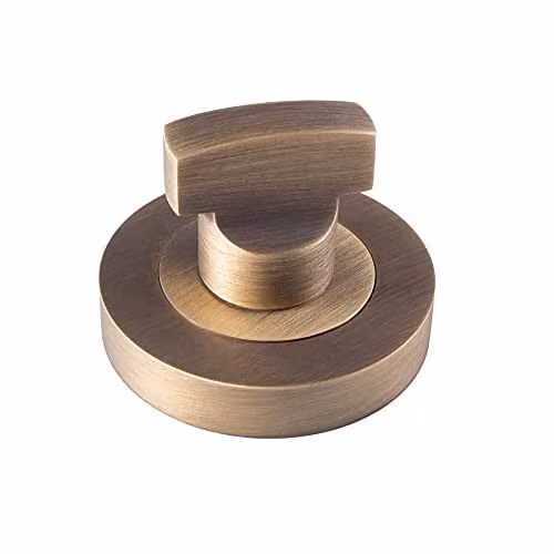 Loops Thumbturn Lock and Release Handle with Concealed Fix Round Rose in Antique Brass