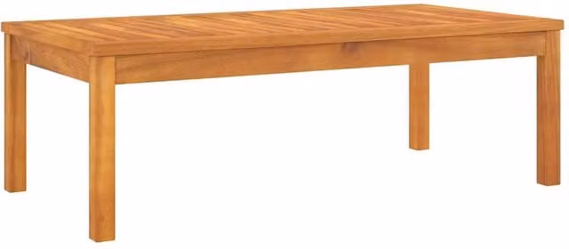 Berkfield Home Modern Solid Acacia Wood Coffee Table in Brown, W/D/H: 100 x 50 x 33 cm – 1
