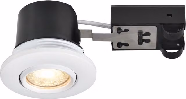 Nordlux Umberto White Metal Recessed Downlight for Bathroom, GU10, IP44, Mains Operated – 1