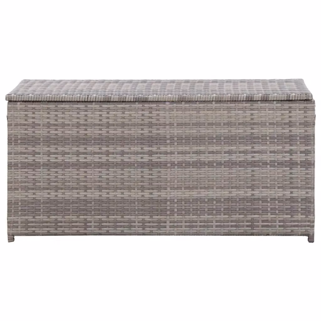 Berkfield Home Grey Poly Rattan Garden Storage Box W/D/H: 100 x 50 x 50 cm – 2