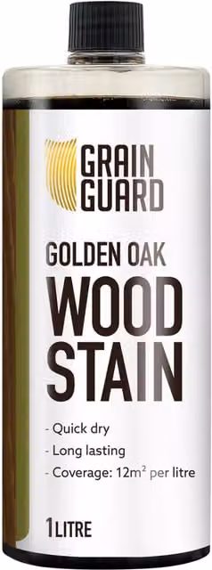 Grain Guard Water Based Wood Stain in Gold Oak, 1 l