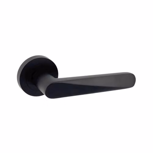 AXS Hardware Detroit Internal Bathroom Door Handle Pack in Black with Antique Brass Aluminium Rose and 127mm Lever – 2