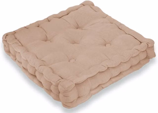 Chums Dining Chair Booster Cushion in Brown and Beige with Removable Breathable Cotton Cover – 1