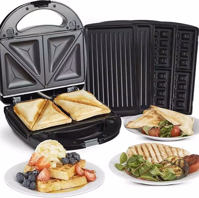 VONSHEF 3 in 1 Snack Maker in Black