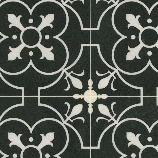 Vinyl Flooring UK Black Designer Effect 2.0mm Textile Backed Vinyl Flooring Sheet, W: 300 cm, L: 900 cm