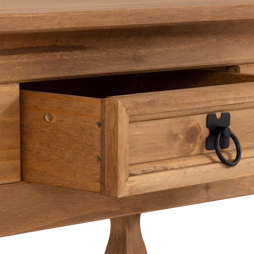 Seconique Corona Essentials 1 Drawer Coffee Table in Natural Waxed Pine – 3