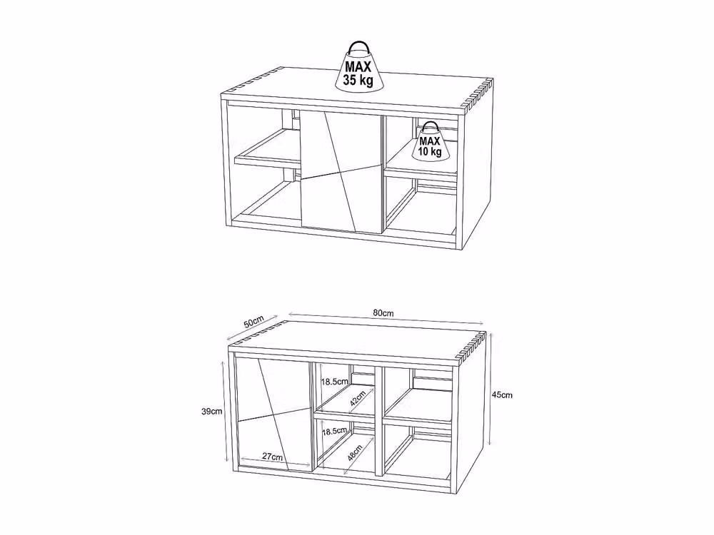 Vente-unique Sumbawa Suspended Teak Under-Sink Bathroom Cabinet in Light Oak, Width: 80 cm – 3