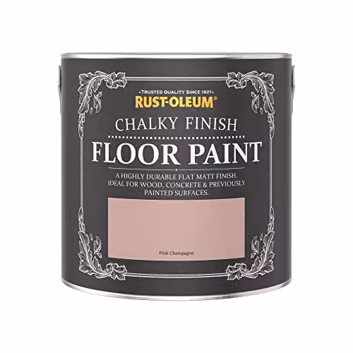 Rust-Oleum Pink Scratch-Proof Water-Based Floor Paint in Matt Finish, Pink Champagne, 2.5 l – 2
