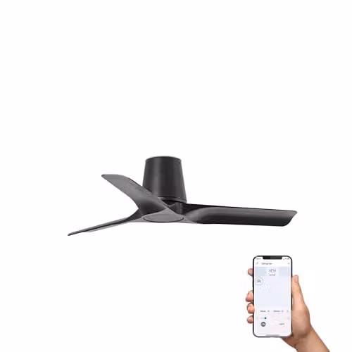 Netlighting Hey Tub Small Smart Ceiling Fan Black 90cm – 1
