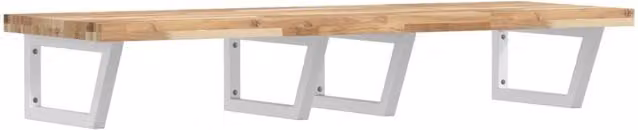 Berkfield Home Wall Mounted Basin Shelf in Brown Acacia Wood and Steel