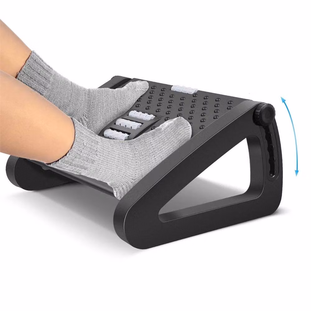 Nordara UK Ergonomic Adjustable Under Desk Foot Rest in Black – 4