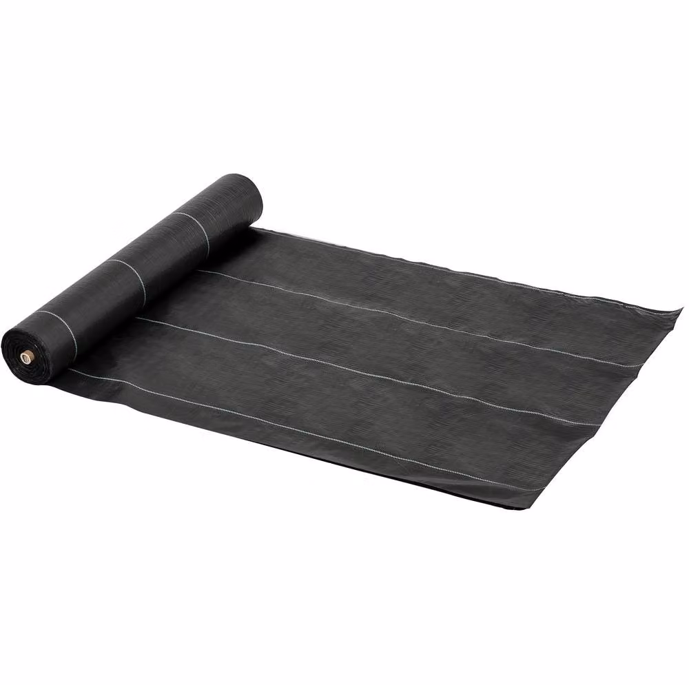 STILVORA Black Weed Control Membrane with Planting Lines, 2 x 50 m – 3